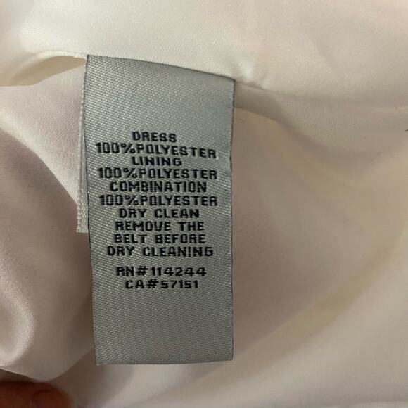 Eliza J Womens size 10 P Floral Bird Dress Belted Tulle Lined Cutout Fit & Flare - Picture 15 of 15